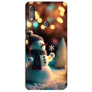 Чехол с рисунком «Снеговик праздничный» для Huawei Y6s