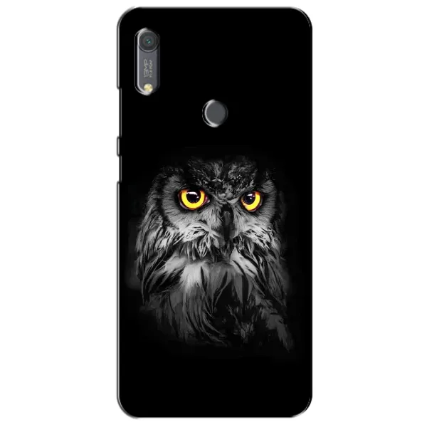 Чехол с рисунком «Сова на чёрном» для Huawei Y6s Чехол с рисунком «Сова на чёрном» для Huawei Y6s