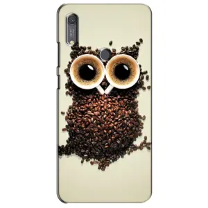 Чохли з принтом СОВИ для Huawei Y6s (Сова з зерен кави)