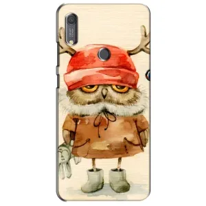 Чохли з принтом СОВИ для Huawei Y6s (Сова у шапці)