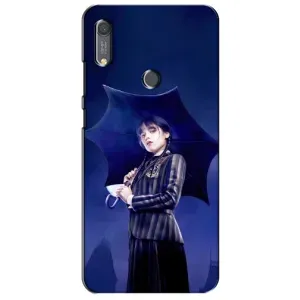 Чехлы с принтом Уэнсдей на Huawei Y6s (Уэнсдей с зонтом)