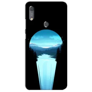 Летний Чехол на Huawei Y6s (Синий Водопад)