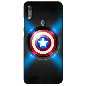 Чехол с Щитом Капитана Америки на Huawei Y6s (Яркий Щит Капитана)