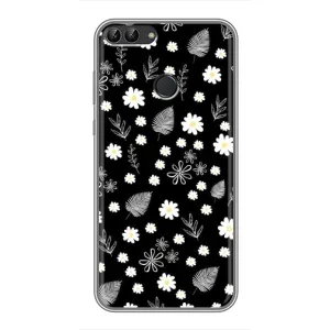 Чохли з тематикою "КВІТИ" на Huawei Y7 Prime 2018 (цвітіння на чорному)