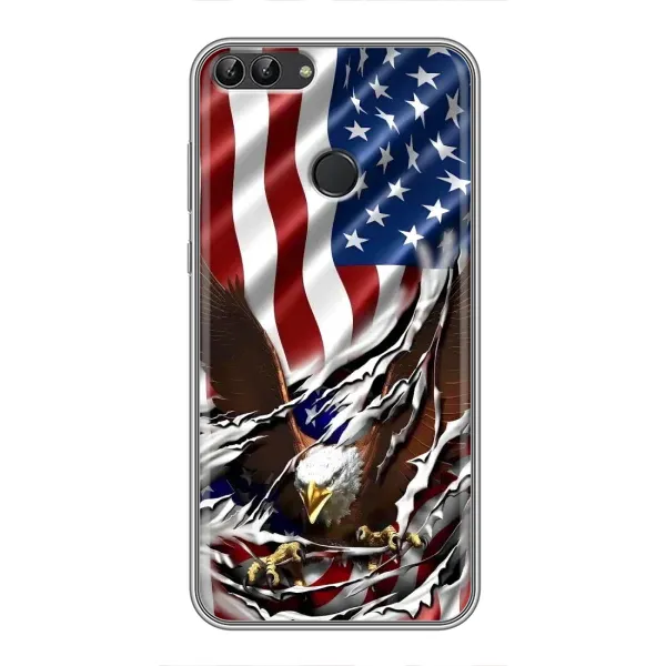 Чехол с рисунком «Флаг USA» для Huawei Y7 Prime 2018 Чехол с рисунком «Флаг USA» для Huawei Y7 Prime 2018