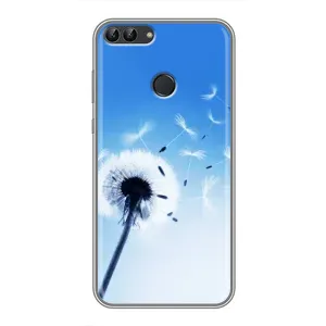 Силіконовий Чохол з кульбабками на Huawei Y7 Prime 2018 (Кульбабка на блакитному)