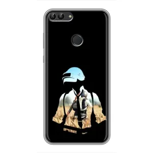 Силиконовый чехол с картинкой "Герой Pubg" на Huawei Y7 Prime 2018 (Пубг мен)