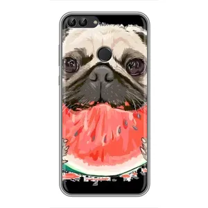 Чехол (ТПУ) Милые собачки для Huawei Y7 Prime 2018 (Смешной Мопс)