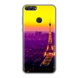 Чехол с Эйфелевой башней на Huawei Y7 Prime 2018 (Яркая башня)