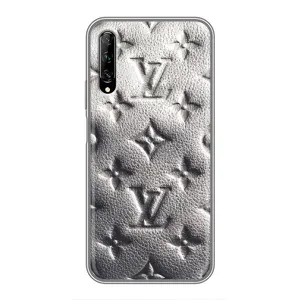Текстурный Чехол Louis Vuitton для Хуавей У7 Про (2019) (Бежевый ЛВ)