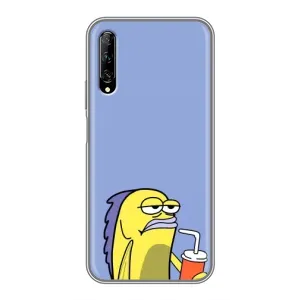 Бампер с принтом Мемы для Huawei Y7 Pro 2019 (Безразличие)