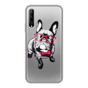 Чохол (ТПУ) Милі песики для Huawei Y7 Pro 2019 (Бульдог в окулярах)