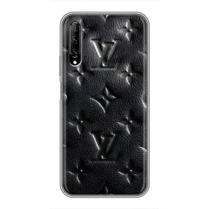 Текстурный Чехол Louis Vuitton для Хуавей У7 Про (2019) (Черный ЛВ)