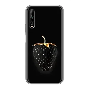 Чехол с изображением вкусной еды для Huawei Y7 Pro 2019 (Чёрная клубника)
