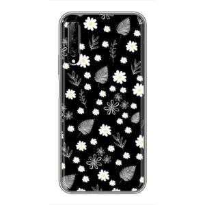 Чохли з тематикою "КВІТИ" на Huawei Y7 Pro 2019 (цвітіння на чорному)