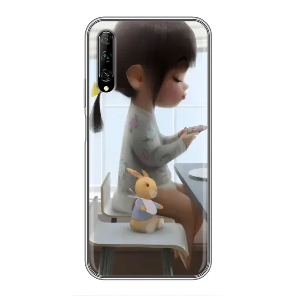 Чехол с рисунком «Девочка с игрушкой» для Huawei Y7 Pro 2019