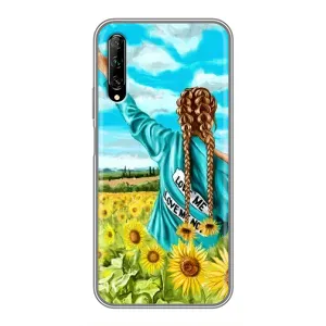 Чохол Стильні дівчата на Huawei Y7 Pro 2019 (Дівчина на полі)