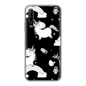 Чехол Unicorn на Huawei Y7 Pro 2019 (Единорог с кофе)