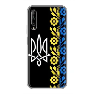 Силиконовый Чехол на Huawei Y7 Pro 2019 (Герб и вышыванка)