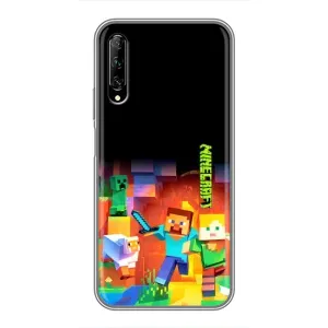 Чехлы для Huawei Y7 Pro 2019 (Персонажи Майн Крафт) (Герой Майнкрафт)