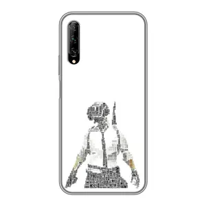 Силиконовый чехол с картинкой "Герой Pubg" на Huawei Y7 Pro 2019 (Из букв)