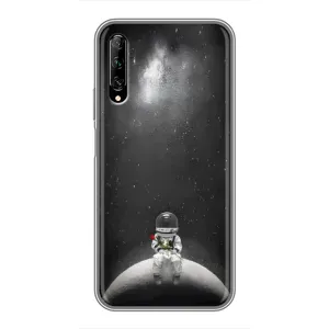 Силіконовый Чохол з принтом "Космонавти" на Huawei Y7 Pro 2019 (Космонавт романтик)
