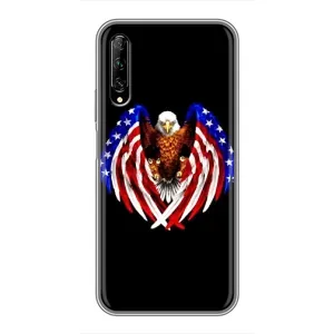Чехол Флаг USA для Huawei Y7 Pro 2019 (Крылья США)