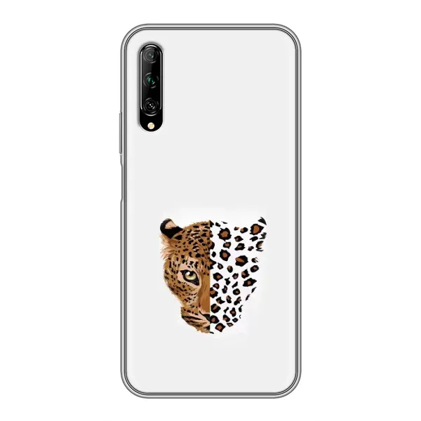 Чехол с рисунком «Леопард на белом» для Huawei Y7 Pro 2019