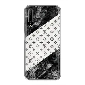 Чехол Стиль Louis Vuitton на Huawei Y7 Pro 2019 (LV на белом)