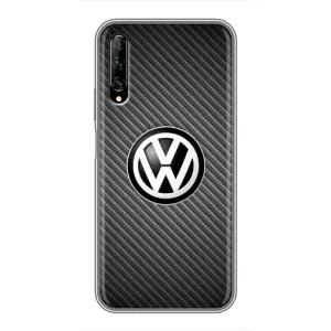 Чехол "Фольксваген" для Huawei Y7 Pro 2019 (На карбоне)
