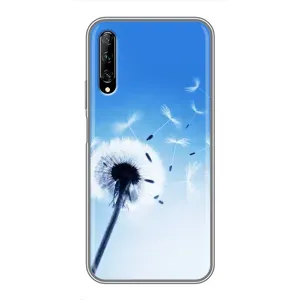 Силіконовий Чохол з кульбабками на Huawei Y7 Pro 2019 (Кульбабка на блакитному)