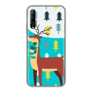 Силіконовий бампер з картинкою звірів для Huawei Y7 Pro 2019 (Олень із шарфом)