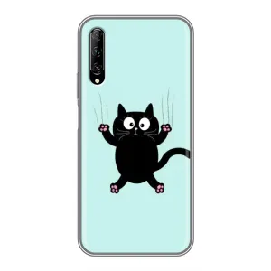 Силіконовий чохол з котиком для Huawei Y7 Pro 2019 (Падаючий кіт)