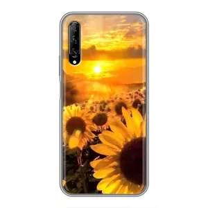 Чохол з Квітами для Huawei Y7 Pro 2019 (поле соняшників)