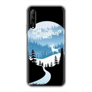 Силиконовый бампер на рождество для Huawei Y7 Pro 2019 (Рождественский Олень)