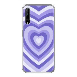 Чехлы с тематикой "Маленькие Сердечки" на Huawei Y7 Pro 2019 (Сердце фиолет)