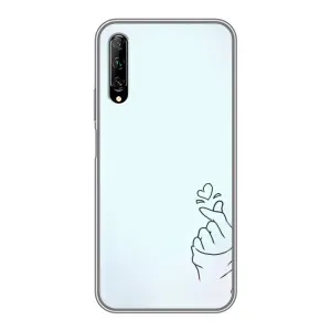 Чехлы (Знак сердечка) на Huawei Y7 Pro 2019 (Сердце на голубом)