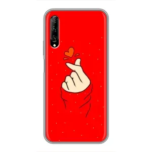 Чехлы (Знак сердечка) на Huawei Y7 Pro 2019 (Сердце на красном)