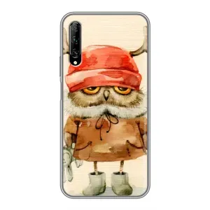 Чохли з принтом СОВИ для Huawei Y7 Pro 2019 (Сова у шапці)