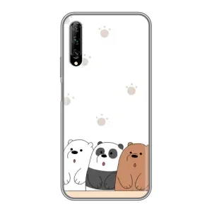 Чохли з зображенням різних тварин на Huawei Y7 Pro 2019 (Здивовані ведмедики)