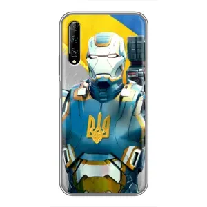 Силиконовый Чехол на Huawei Y7 Pro 2019 (Я-Украина) (Украинский робокоп)