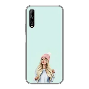 Силіконовый Чохол на Huawei Y7 Pro 2019 з картинкой Модных девушек (В шапці)