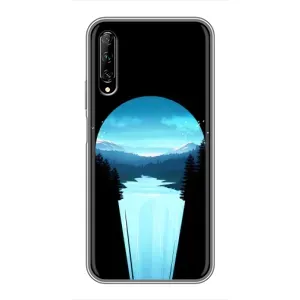 Летний Чехол на Huawei Y7 Pro 2019 (Синий Водопад)