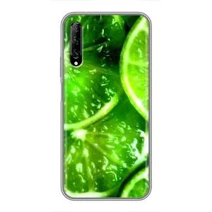 Чехол с изображением вкусной еды для Huawei Y7 Pro 2019 (Яркий ЛАЙМ)