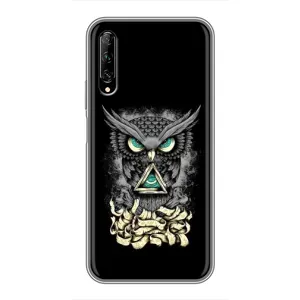 Чохли з принтом СОВИ для Huawei Y7 Pro 2019 (Зелені очі)