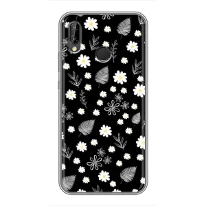 Чехлы с тематикой "ЦВЕТЫ" на Huawei Y7 2019 (цветение на чорном)