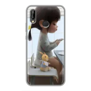 Дівчачий Чохол для Huawei Y7 2019 (ДІвчина з іграшкою)