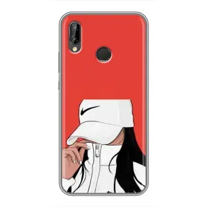 Силіконовый Чохол на Huawei Y7 2019 з картинкой Модных девушек (Дівчина Nike)