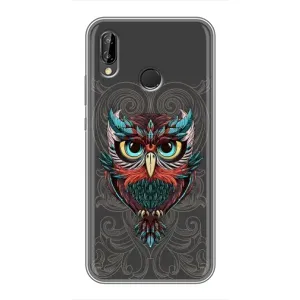 Чохли з принтом СОВИ для Huawei Y7 2019 (Сова на сірому)