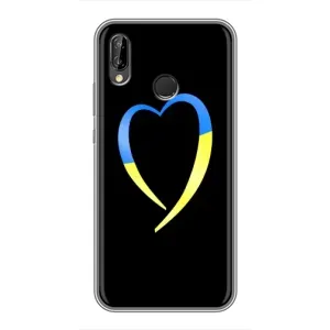 Силиконовый Чехол на Huawei Y7 2019 (Я-Украина) (Украинское сердце)